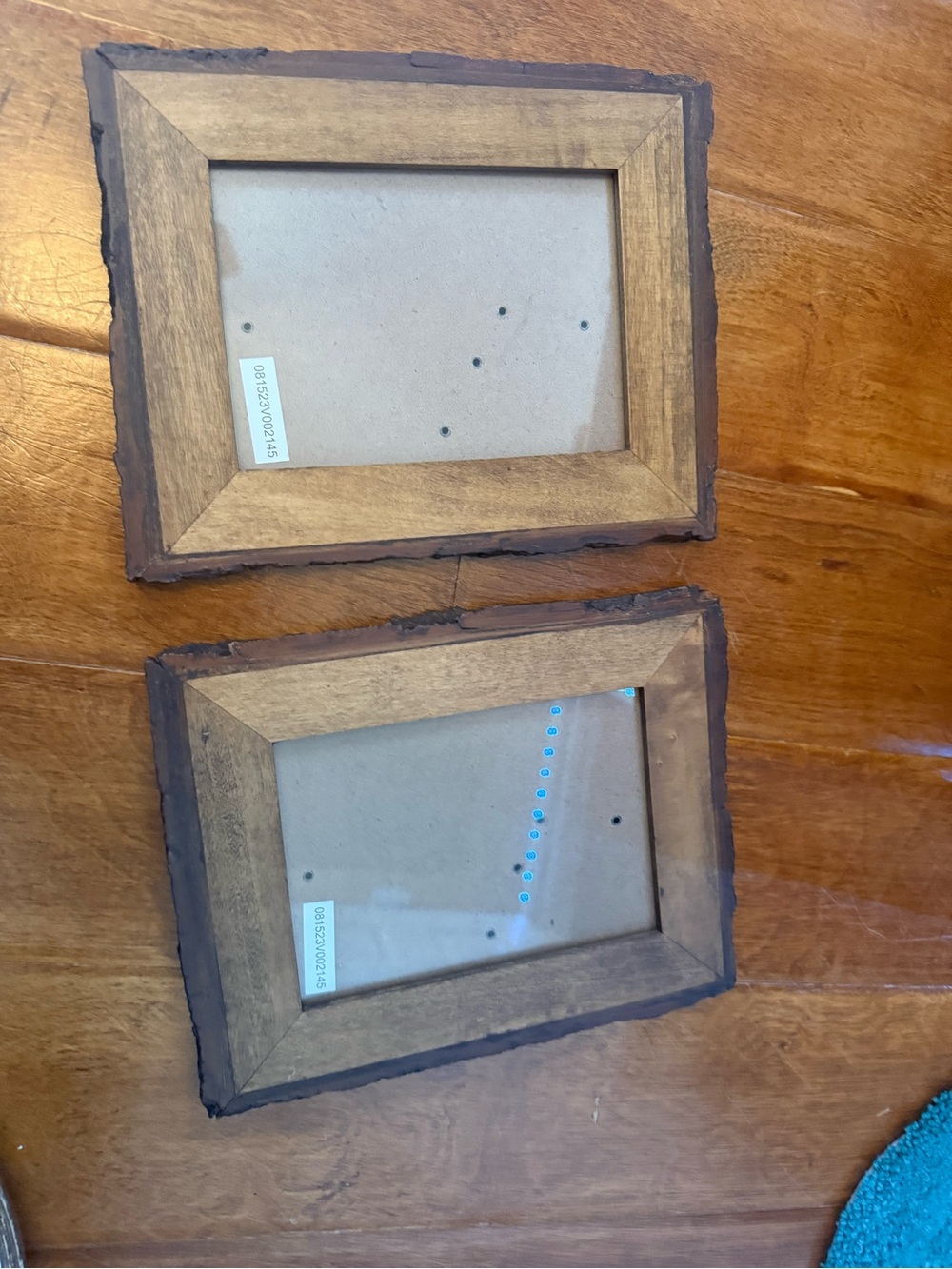 Rustic Wood Photo Frame Set - Brown - Unbranded